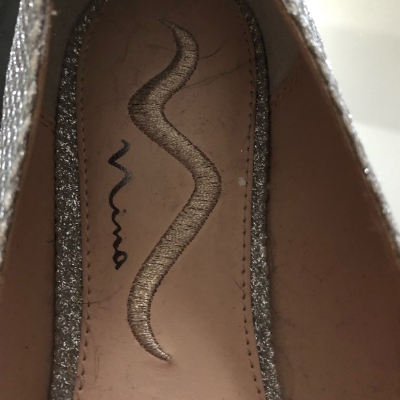 Silver diamond Karly flats. - Picture 3 of 4